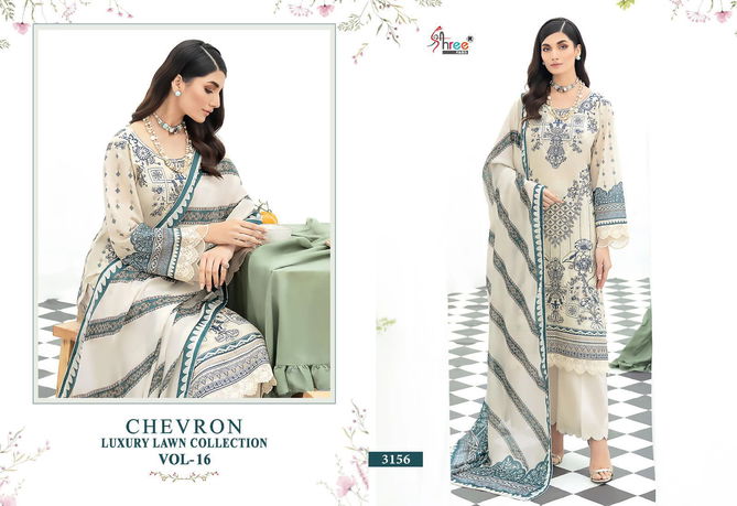 Shree Chevron Luxury Lawn Collection Vol 16 Pakistani Suits Catalog
